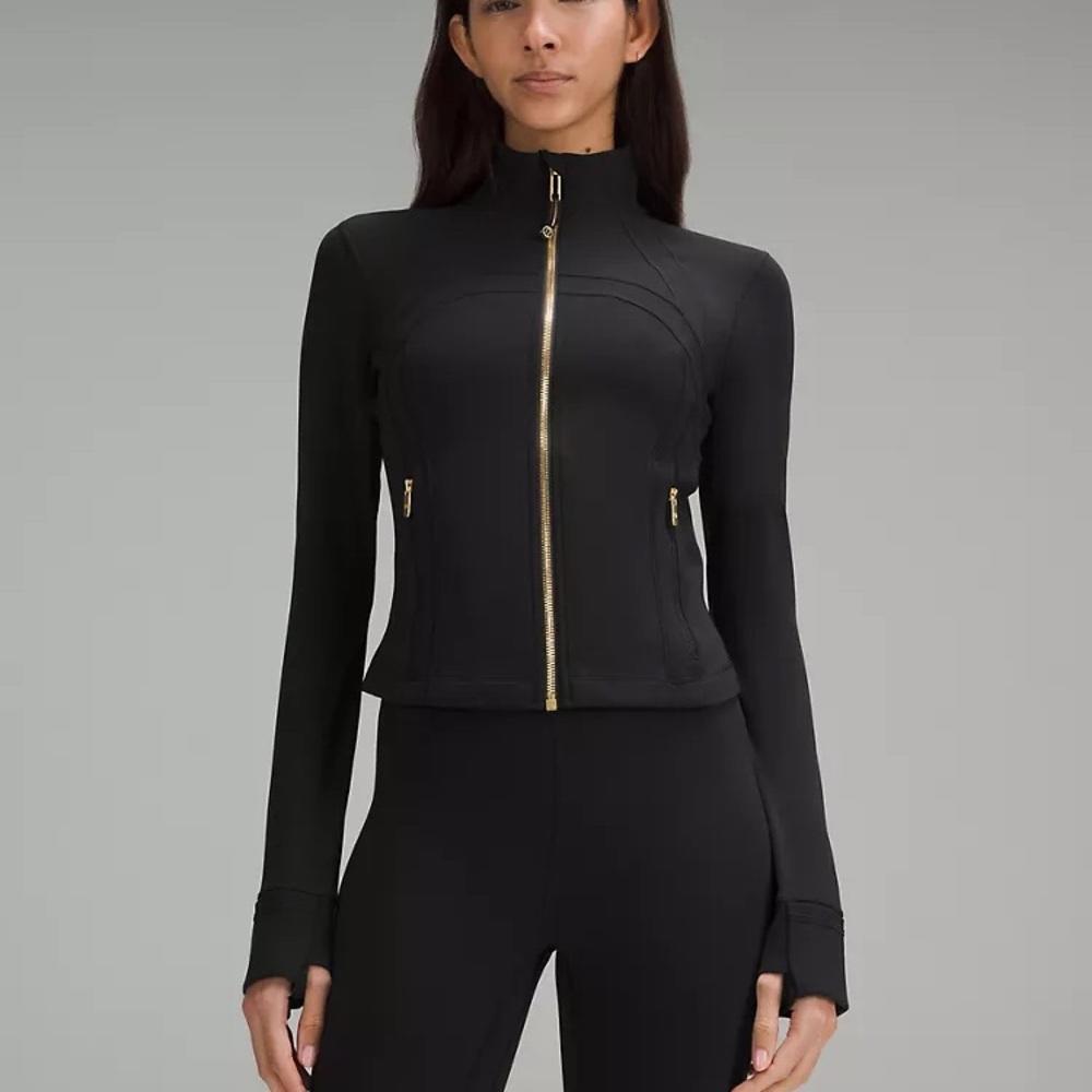 Lululemon Define Cropped Jacket Nulu-Black/Gold-NWT